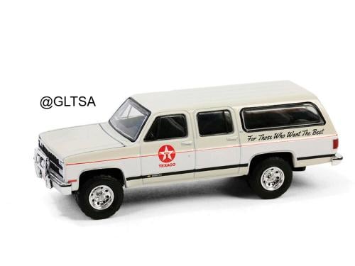 Chevrolet Suburban Texaco 1990 Cream White 1:64 Greenlight 41165-E