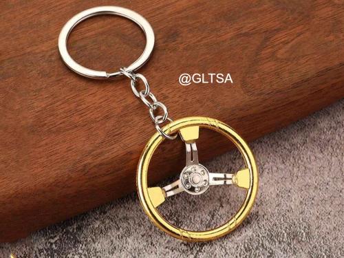 Men Car Steering Wheel Keychain Gold White sq2410257108622927 2EEG7KU0566769897