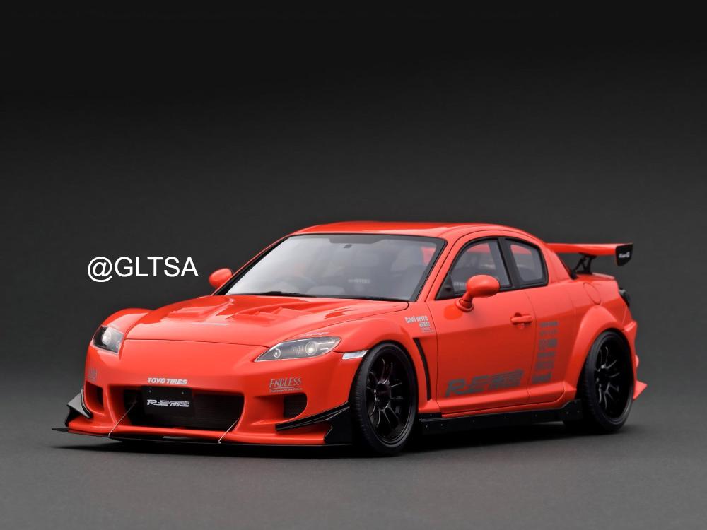 Mazda RX-8 (SE3P) RE Amemiya Orange 1:18 Ignition Model
