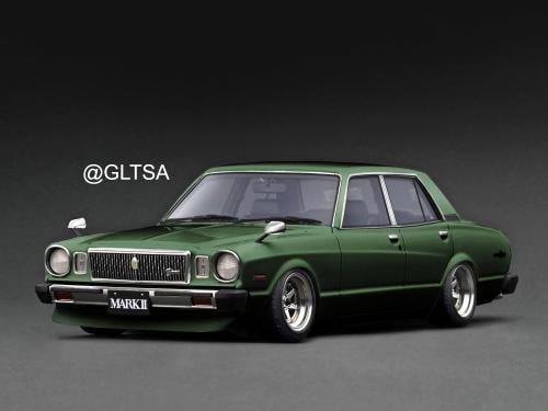 Toyota MarkII Cressida Sedan Grande (MX41) Green Metallic 1:18 Ignition Model IG3429