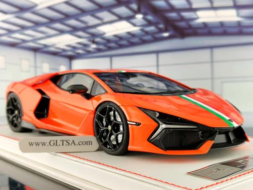 Lamborghini Revuelto Orange with Italian Flag 1:18 IVY LIMITED 50 PCS AB396