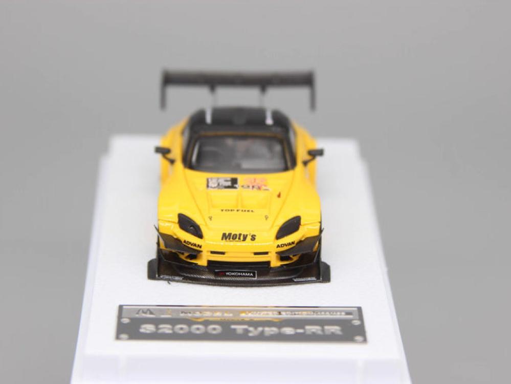 Honda S2000 AP1 Top Fuel Type-RR Custom Yellow 1:64 MJ Model