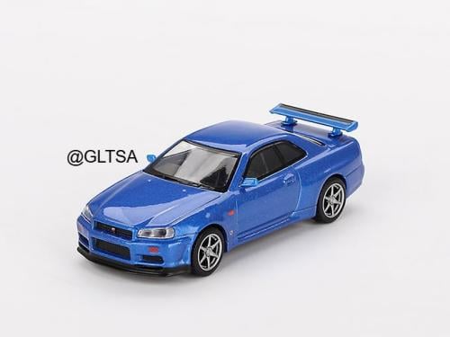 Nissan Skyline GT-R (R34) V-Spec Bayside Blue 1:64...