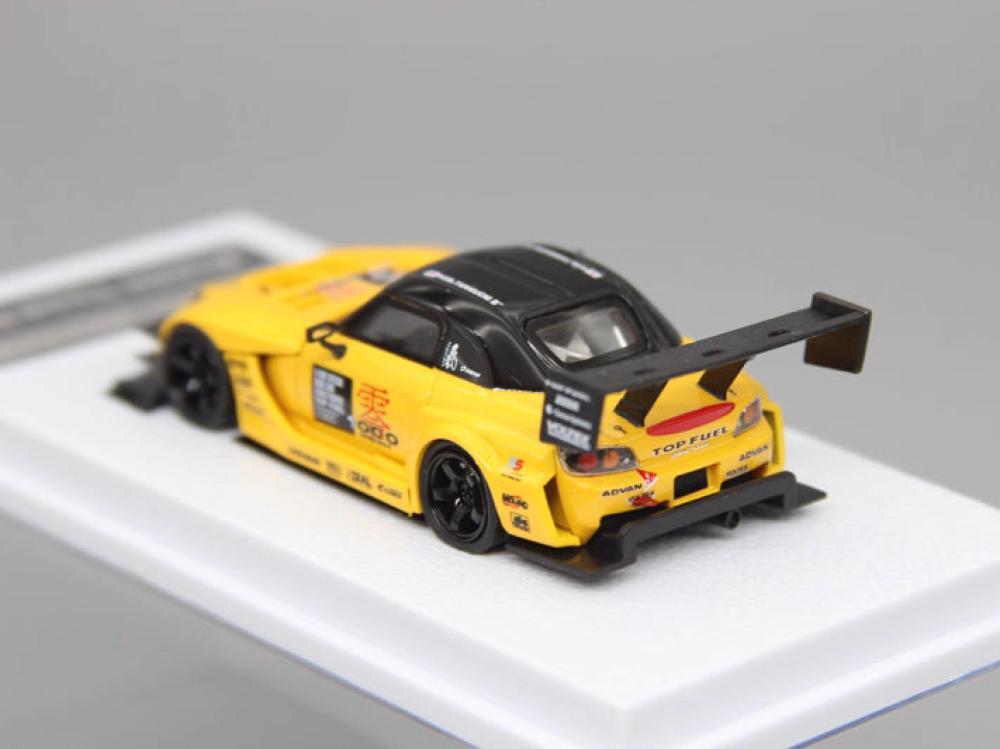 MJ MODEL 1/64 ホンダ S2000 TOP FUEL Honda S2000 AP1 Top Fuel Type-RR Custom Yellow 1:64 MJ Model