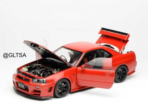 Nissan Skyline GT-R (R34) Customized Version Active Red 1:18 MotorHelix M83411 LIMITED 399 PCS