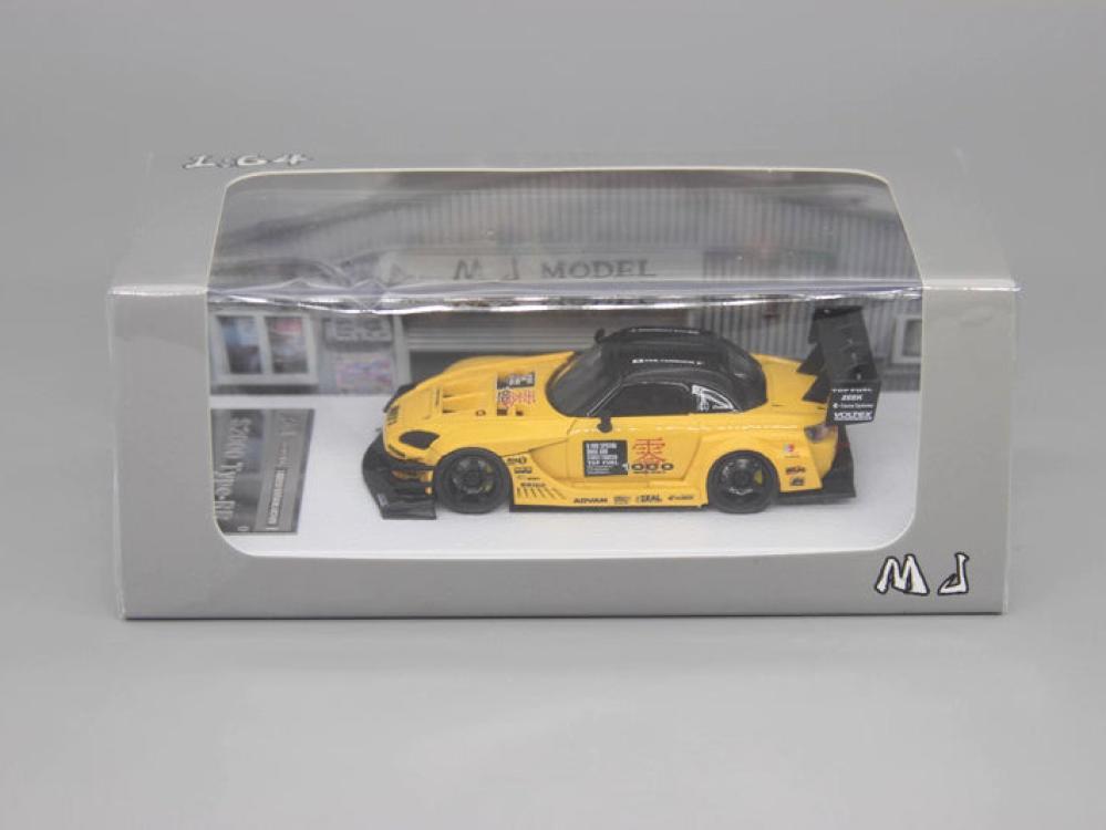 Honda S2000 AP1 Top Fuel Type-RR Custom Yellow 1:64 MJ Model