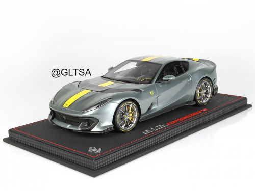 Ferrari 812 Competizione Coburn Grey Yellow 1:18 BBR P18207A