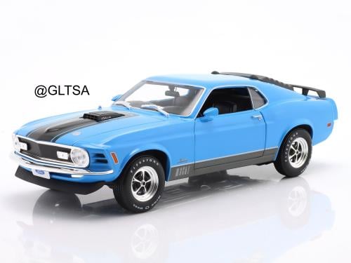 Ford Mustang Mach 1 1970 Blue 1:18 Maisto 31453