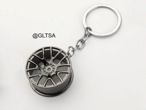 Men Tire Charm Keychain Gun Metal sq2310173574906101 2ELU28B0192308162