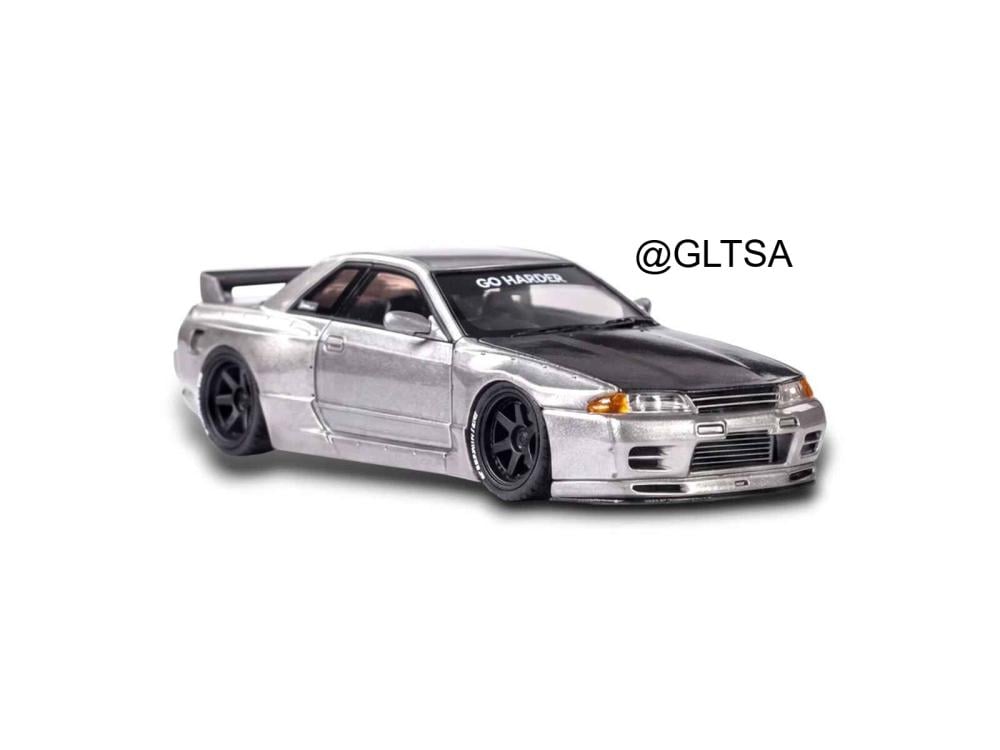 Nissan Skyline GT-R R32 Silver 1:64 404 Error LIMITED 199 PCS