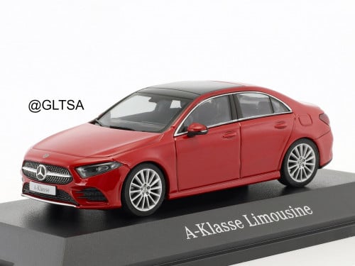 RARE Mercedes-Benz A-Class Limousine Sedan (V177) Jupiter Red 1:43 Herpa B66960430