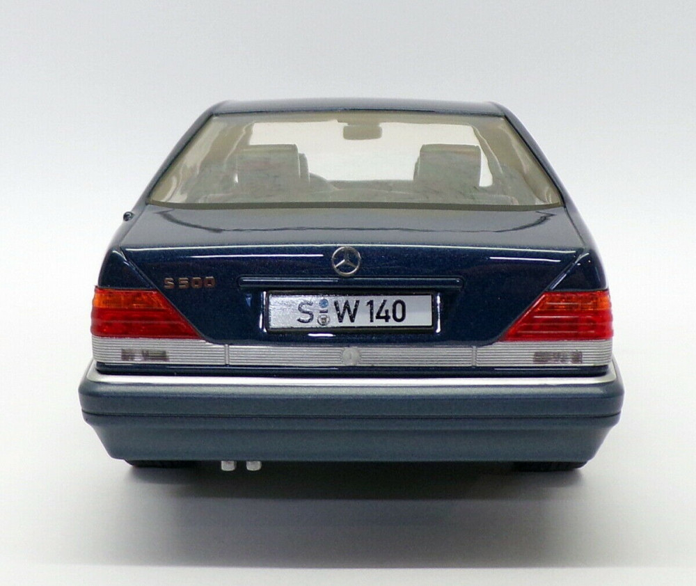 Mercedes-Benz S500 (W140) year 1994-1998 Blue Gray 1:18 iScale