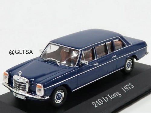 RARE Mercedes-Benz 240D Long W115 1973 Blue 1:43 Edicola MEBEOFMOSAMCOLL059
