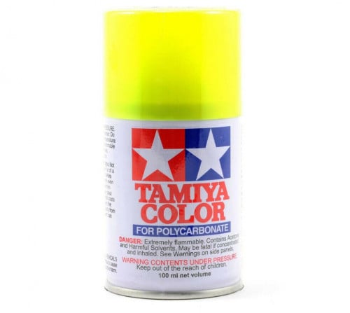 Tamiya PS-27 Fluorescent Yellow Lexan Spray Paint (100ml) for RC TAM86027