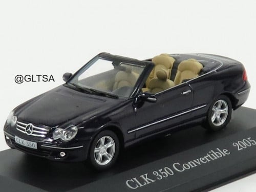 RARE Mercedes-Benz CLK-Series 350 Cabriolet 2005 Blue 1:43 Edicola MEBEOFMOSAMCOLL031