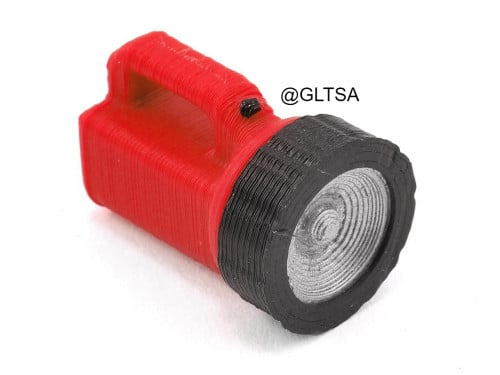 Scale By Chris Large Handheld Flashlight (Red) for RC SBC045LFR