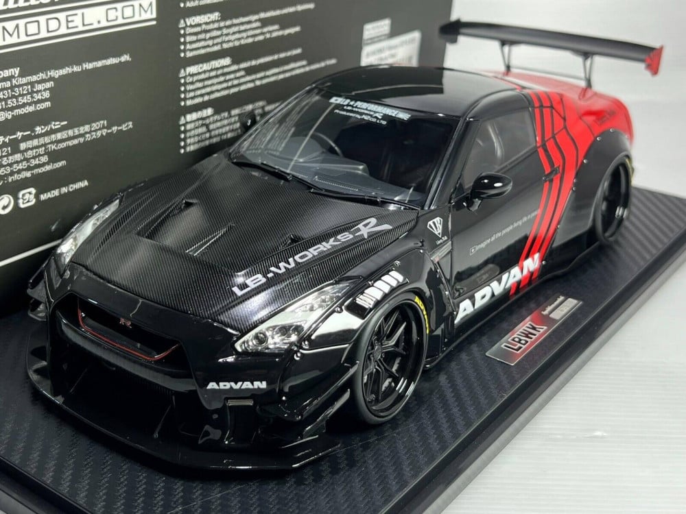 Nissan GT-R R35 type 2 Black / Red 1:18 LB-WORKS Ignition Model IG2345 -  الهوايات الذهبية لمجسمات السيارات والريموت