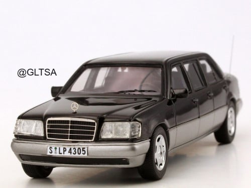 RARE Mercedes-Benz E-Class V124 Lang Limousine 1990 Black 1:43 NEO Scale Models NEO44305