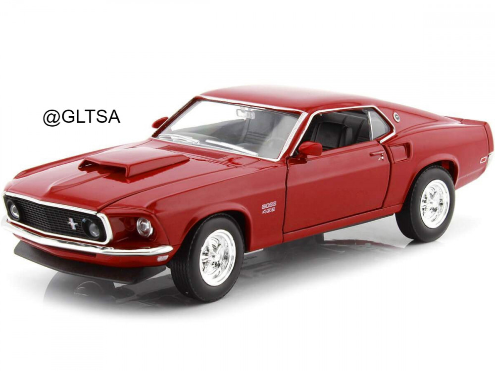 Ford Mustang Boss 429 1970 Dark Red 1:24 Welly 24067R - الهوايات 