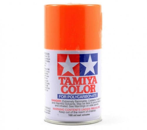 Tamiya PS-24 Fluorescent Orange Lexan Spray Paint (100ml) for RC TAM86024