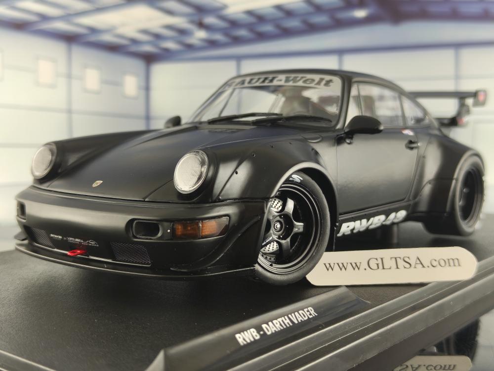ポルシェ911 RWB 48 DARTH VADER マットブラック 1/18 Porsche 911 964 Rwb Darth Vader 2016 Matt Black Solido