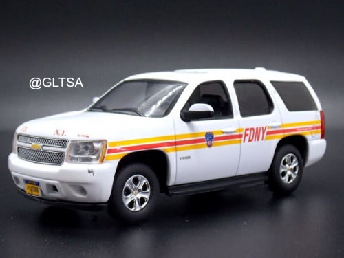Chevrolet Tahoe Fire Department New York 2011 White / Red / Yellow 1:43 Greenlight 86189