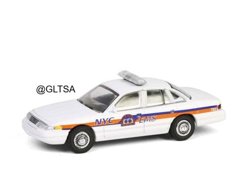 Ford Crown Victoria NYC EMS 1994 White 1:64 Greenlight 67060-C