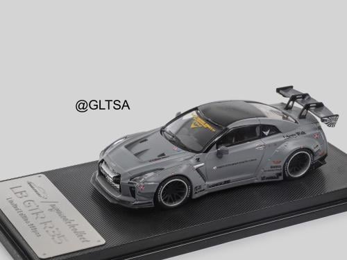 LB★WORKS Nissan GT-R Matte Grey 1/64 1:64 Nissan GT-R R35 LB-WORKS Type 1 -- Matte Grey -- QubeCarz x Mini