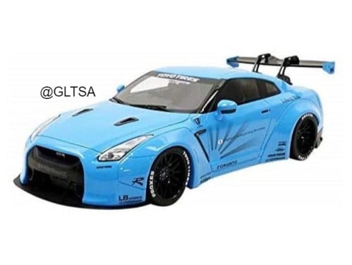 RARE Nissan GTR (R35) LB Performance Baby Blue 1:18 GT Spirit ZM116 LIMITED 504 PCS