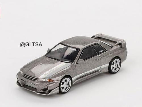 Nissan Skyline GT-R (R32) Veilside Combat C-I Veilside Combat Grey RHD Blister Packaging 1:64 MINI GT MGT00971-BL