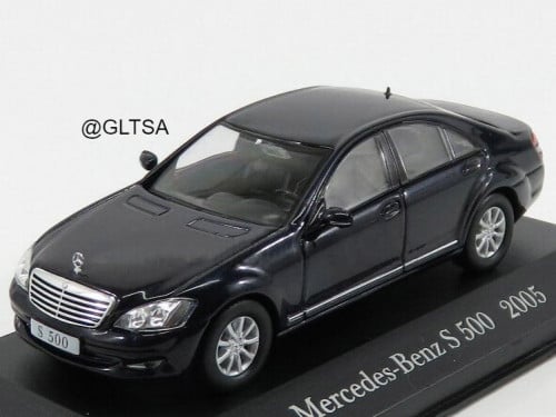 RARE Mercedes-Benz S-Class 500 W221 2005 Black 1:43 Edicola MEBEOFMOSAMCOLL050
