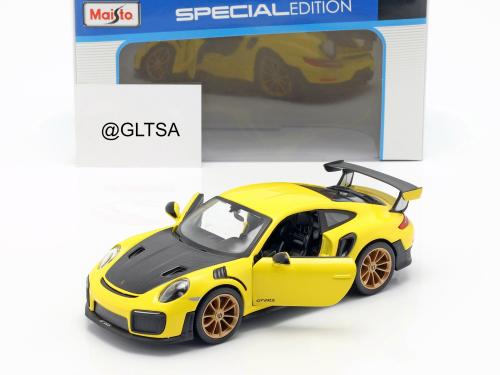 Porsche 911 GT2 RS Yellow Black 1:24 Maisto 31523