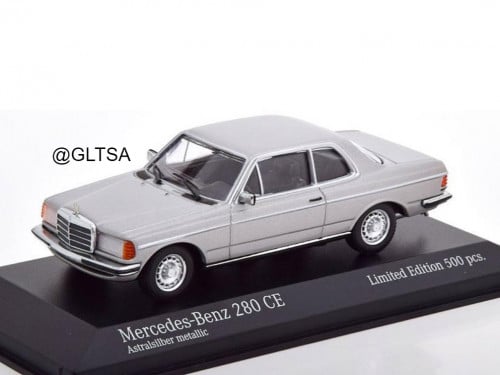 RARE Mercedes-Benz 280 CE Coupe W123 1976 Silver 1:43 Minichamps 943032223 LIMITED 500 PCS