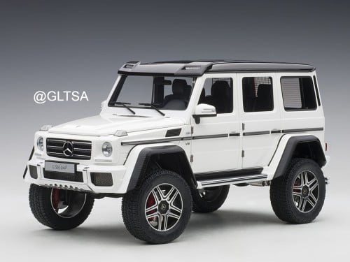 With Notes Mercedes-Benz G500 4×4² Gloss White 1:18 AUTOart 76316