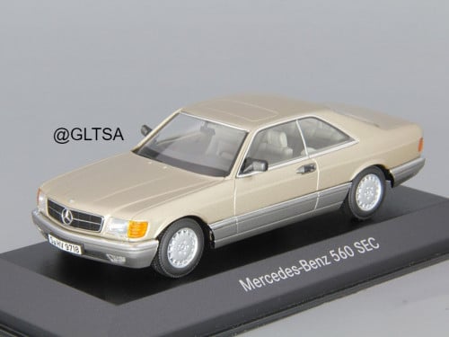 RARE Mercedes-Benz 560 SEC (W126) Grey Metallic 1:43 Minichamps B66040448