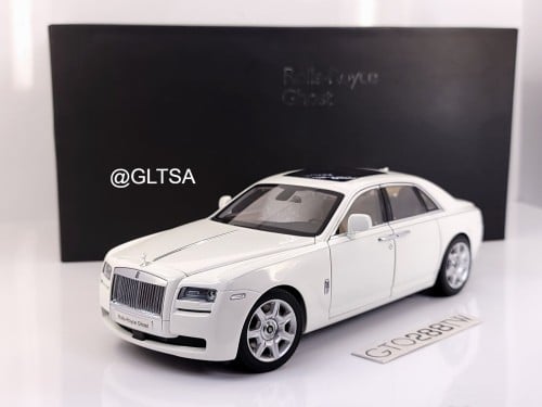 RARE PRE-OWNED with NOTES Rolls-Royce Ghost English White II 1:18 Kyosho K08801EW