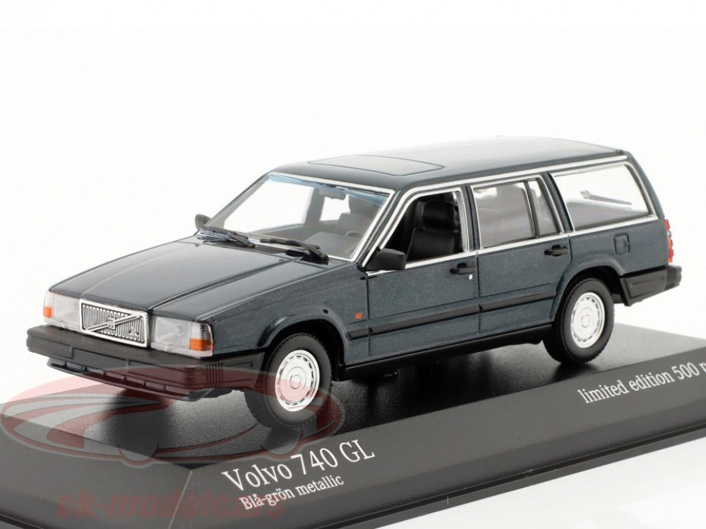 Volvo 740 GL 1986 Dark Green Metallic 1:43 Minichamps