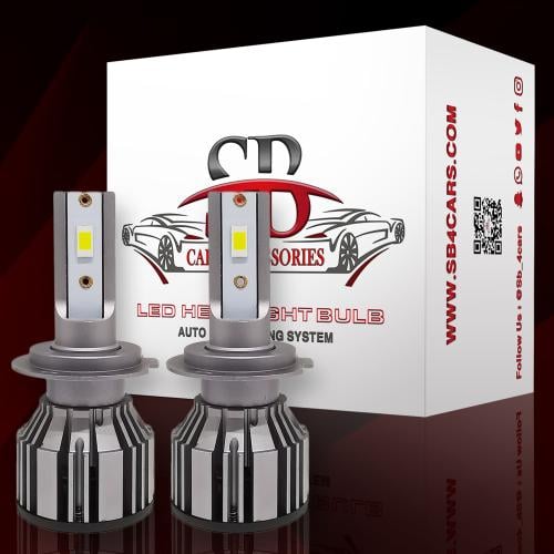 لمبات ليد كشافات T2 لون 6500K مقاسات H7-H1-9005-H1...