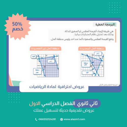عروض رياضيات ثاني ثانوي الفصل الاول