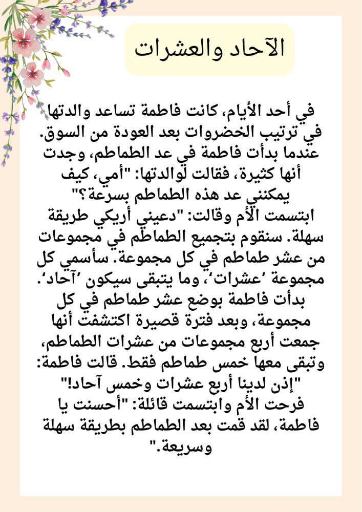 قصص واستراتجيات للصف ثاني ابتدائي مادة الرياضيات الفصل الدراسي الاول