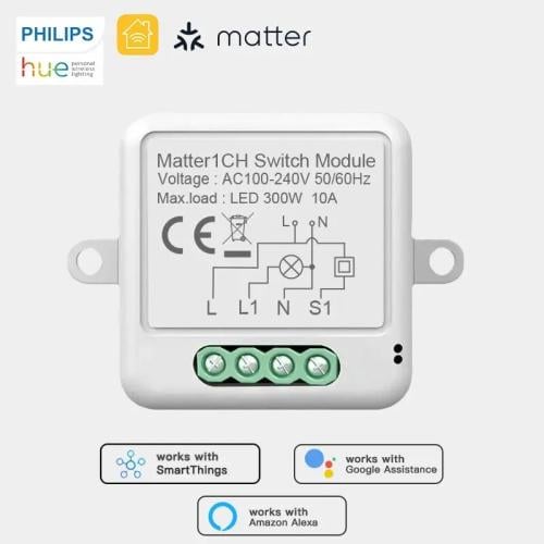 مفتاح ذكي وحدة تحكم Matter واي فاي قناة واحدة | مت...