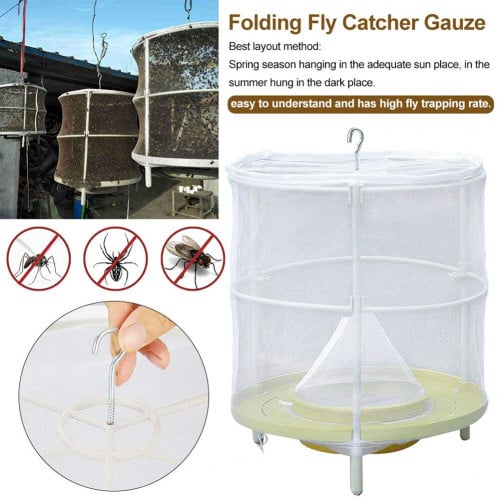 Reusable Flytrap Net Hanging Flies Cage Cockroach...