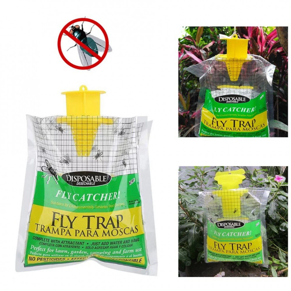 Fly Traps Outdoor Fly Trap Hanging, Disposable Fly Killer Trap Bag