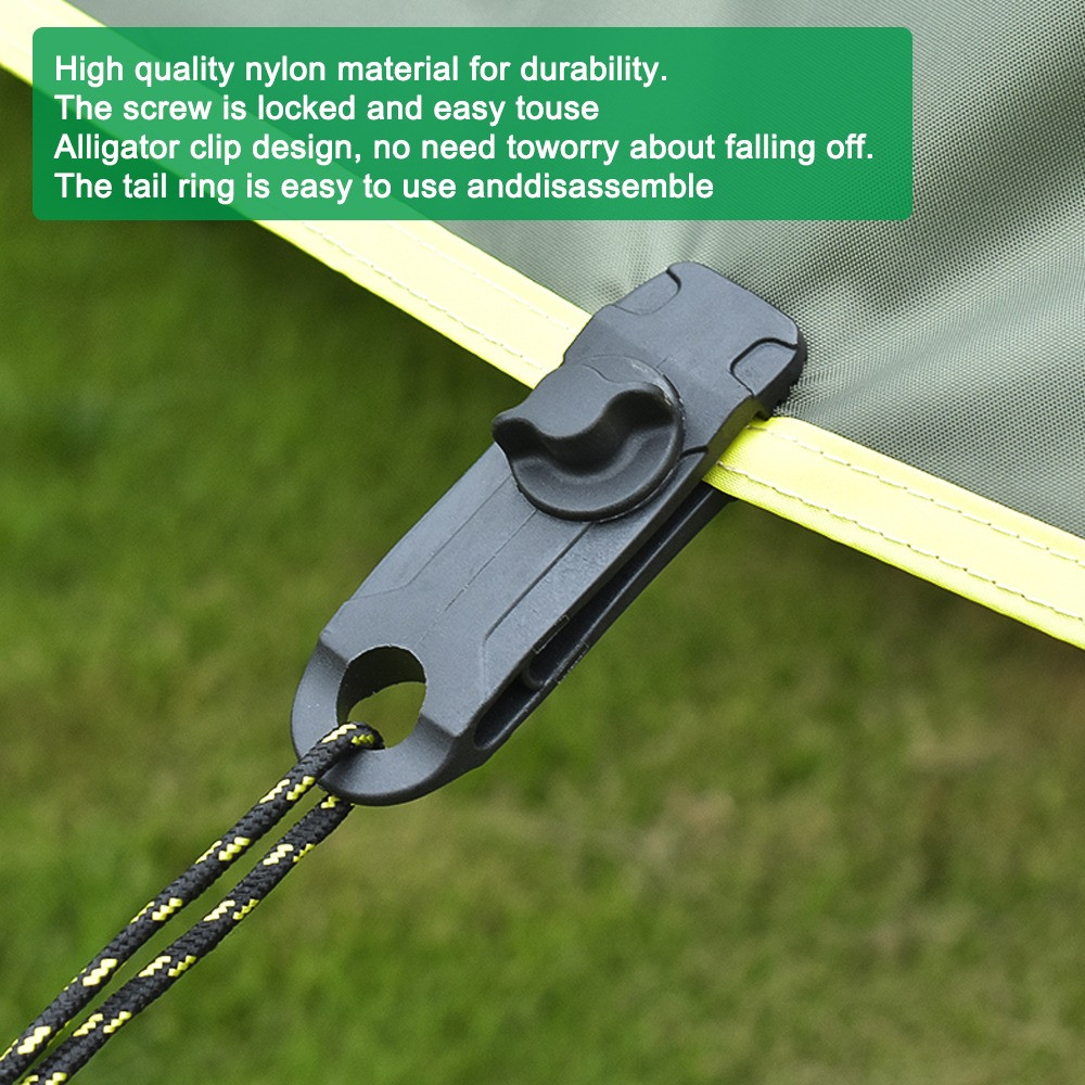 2 PCS Tarpaulin Clip Tent Canopy Clip Buckle Outdoor Wind Rope Clamps  Reusable - ِAbhir-Online