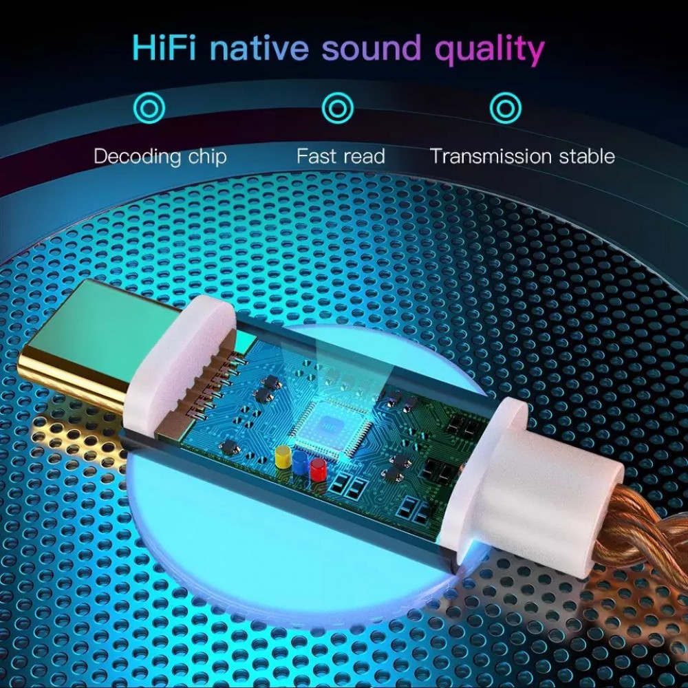 KEYSION HIFI DAC earphone Amplifier USB Type C to 3.5mm Headphone