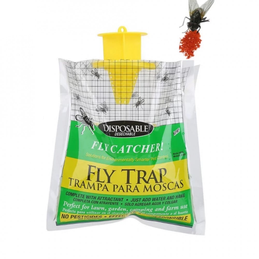 Disposable Fly Trap Non Toxic Outdoor Insect Killer Catcher Bag