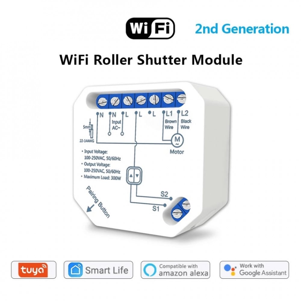 Tuya Smart WiFi and Bluetooth Switch for Shutter Management
