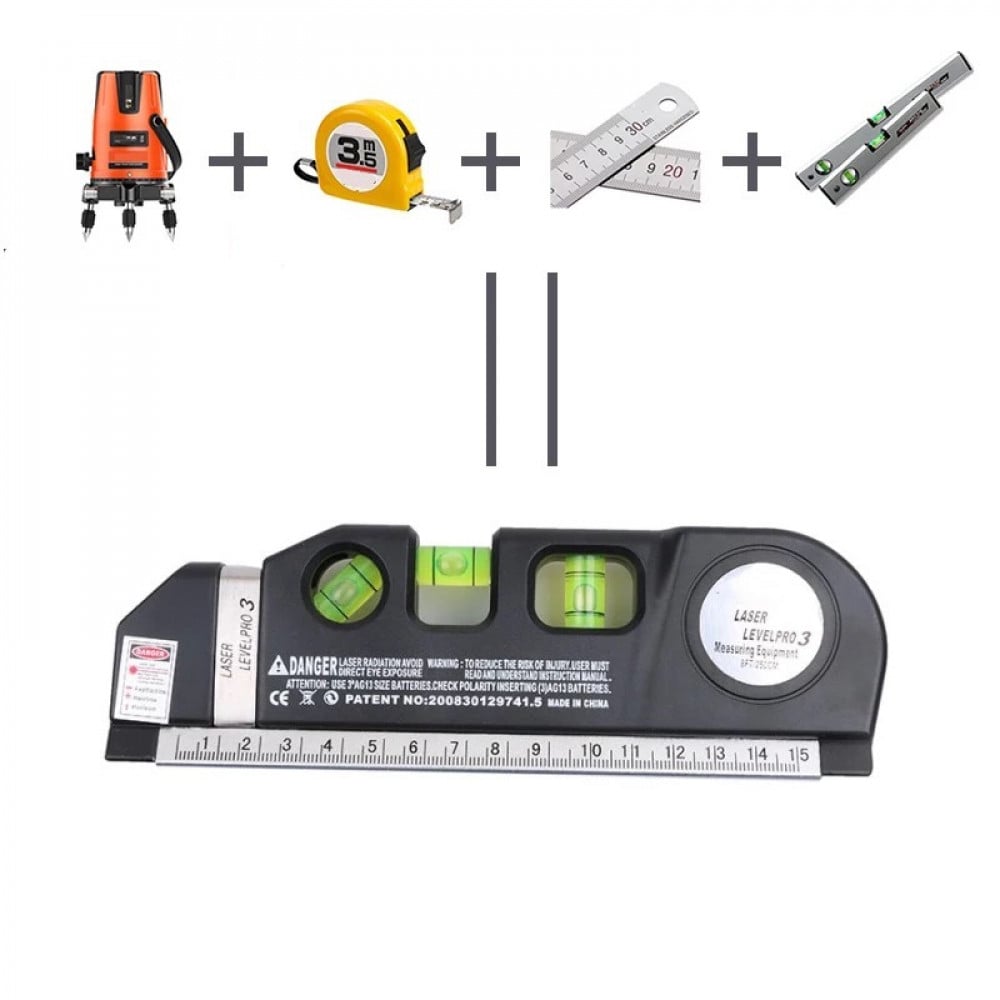 4-in-1 Multipurpose Laser Level and Measuring Tool!