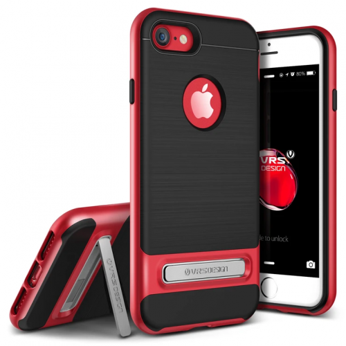 غطاء فيرس ديزاين برو شيلد للايفون 7 و 8 والايفون SE أحمر