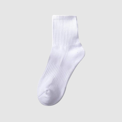 Cotton Long-Tube White Socks